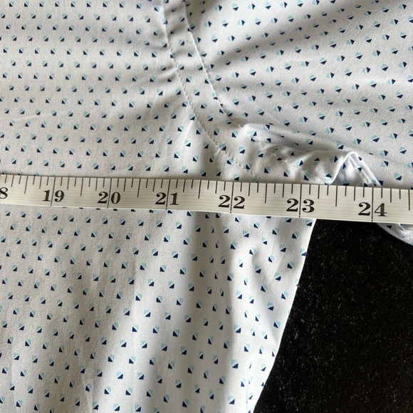 Tommy Hilfiger Men’s Aruba White W/Blue Design L/S Button Up 16.5, 34/35 NWT $75 - Picture 14 of 14